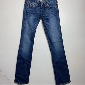 Vintage y2K True Religion Billy Straight Jeans Medium Wash 26